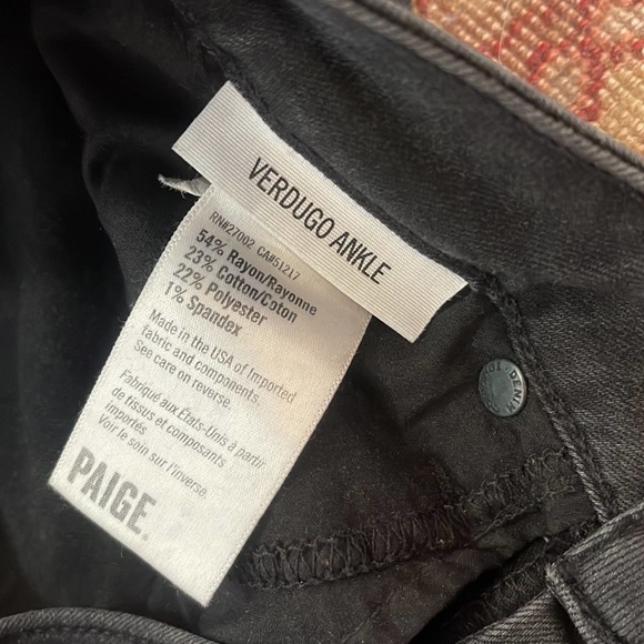Paige Verdugo Ankle Jeans in Smoke Grey size 25 - Picture 6 of 10